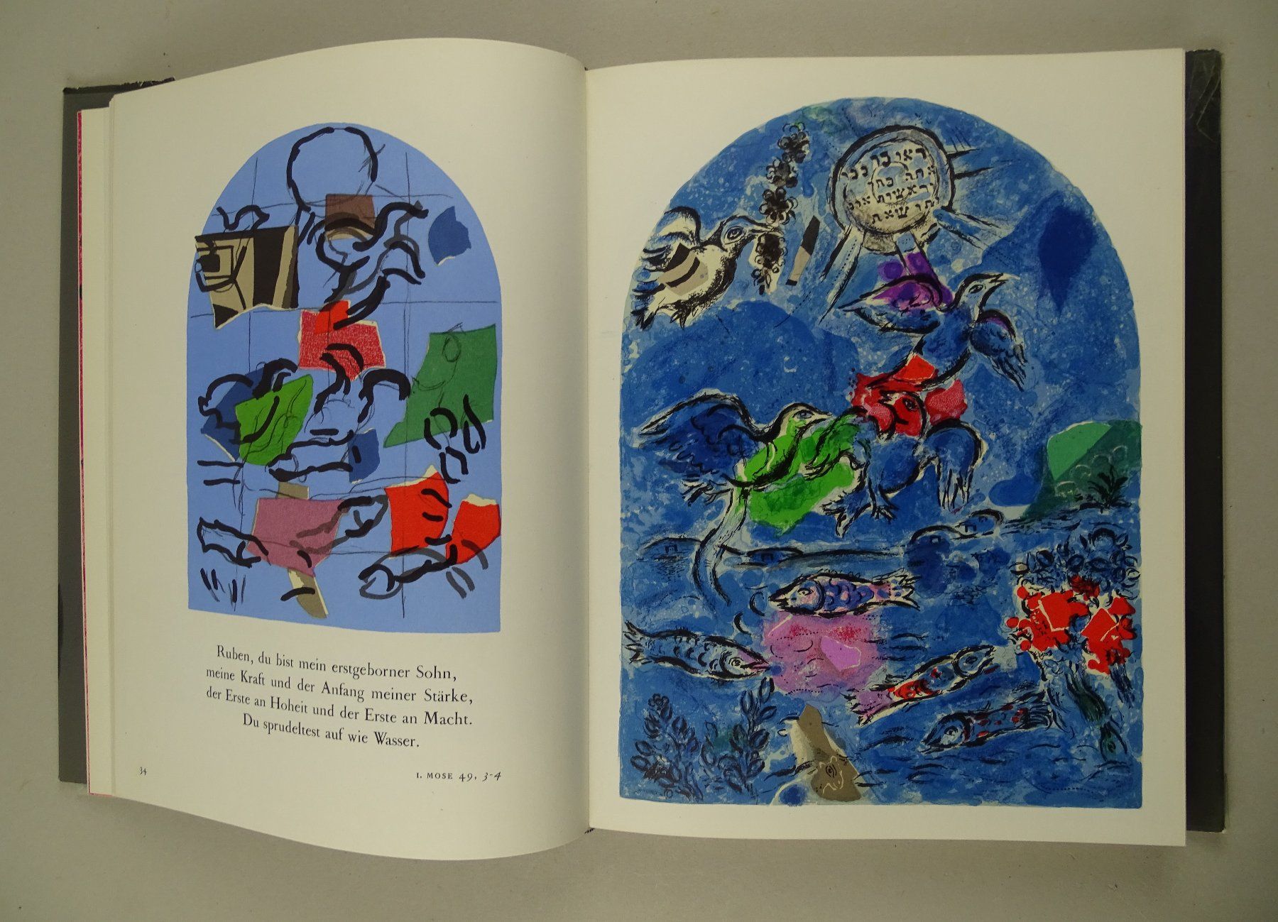 Bücher: MARC CHAGALL: GLASMALEREIEN FÜR JERUSALEM, 2 LITHOS – Gebraucht aus Grüningen von Kartensammler 4