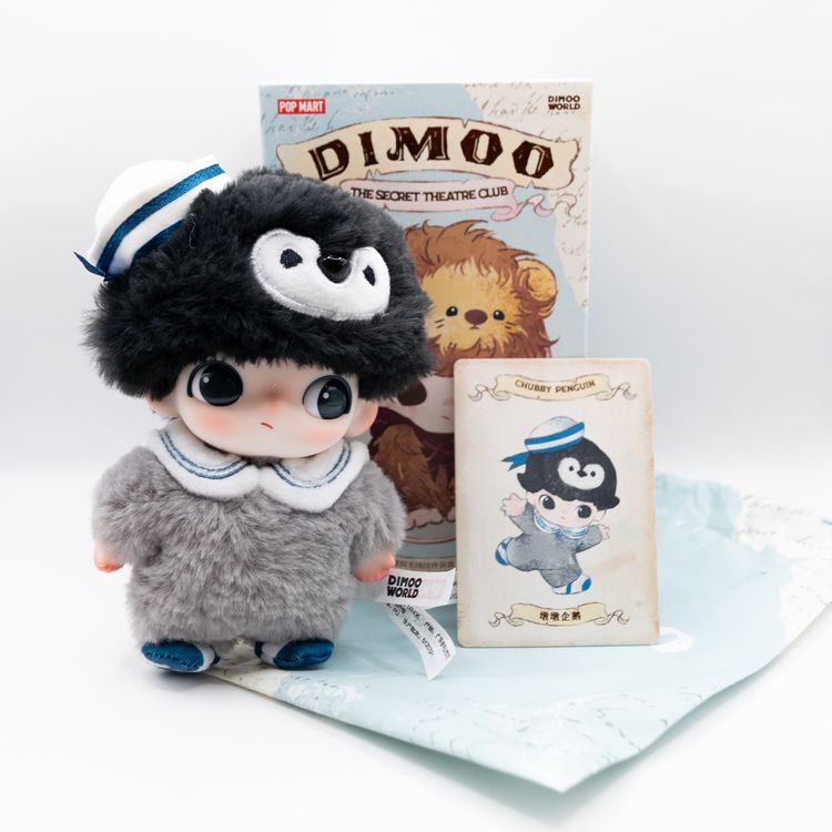POP MART DIMOO Secret Theatre Club Pendant CHUBBY PENGUIN (Neu und ...