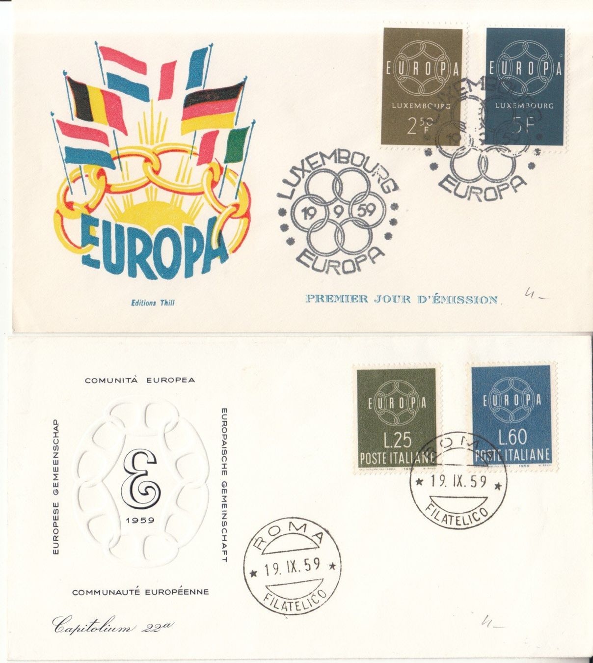Alle Briefmarken: Europa FDC 14 divers 1958/71 – Gebraucht aus Bürglen TG von StampGraf 2