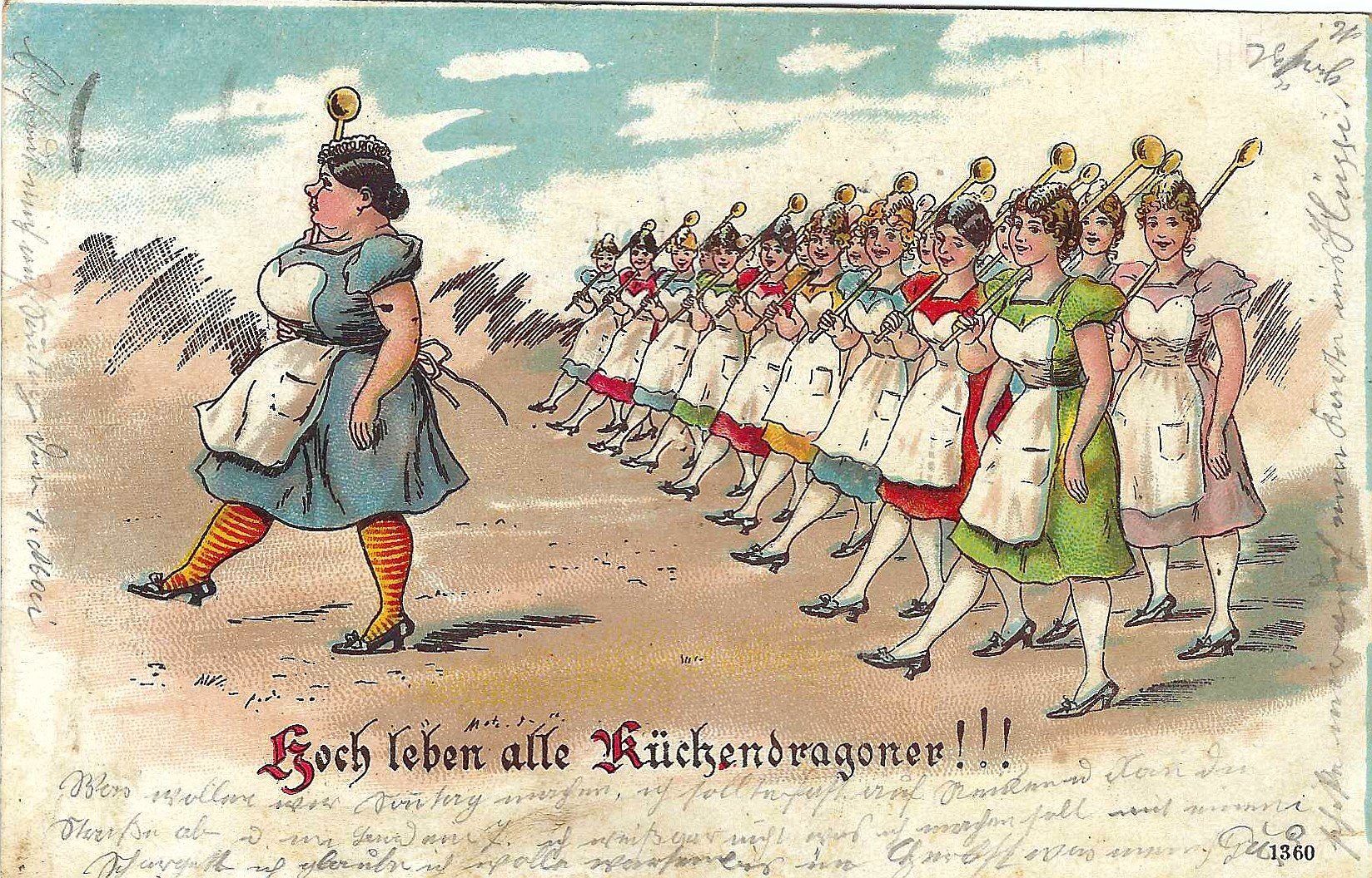 Cartoline postali: Militär-Humor-AK "Küchendragoner" – Usato da Buchs AG venduto da Baerfisch