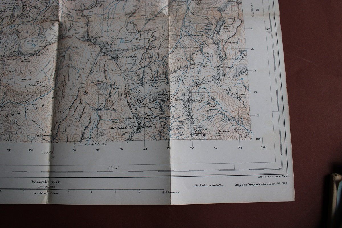 Cartine & Atlanti: Siegfriedatlas. Blatt 264 Schild – Usato da Wettswil venduto da roma010 2