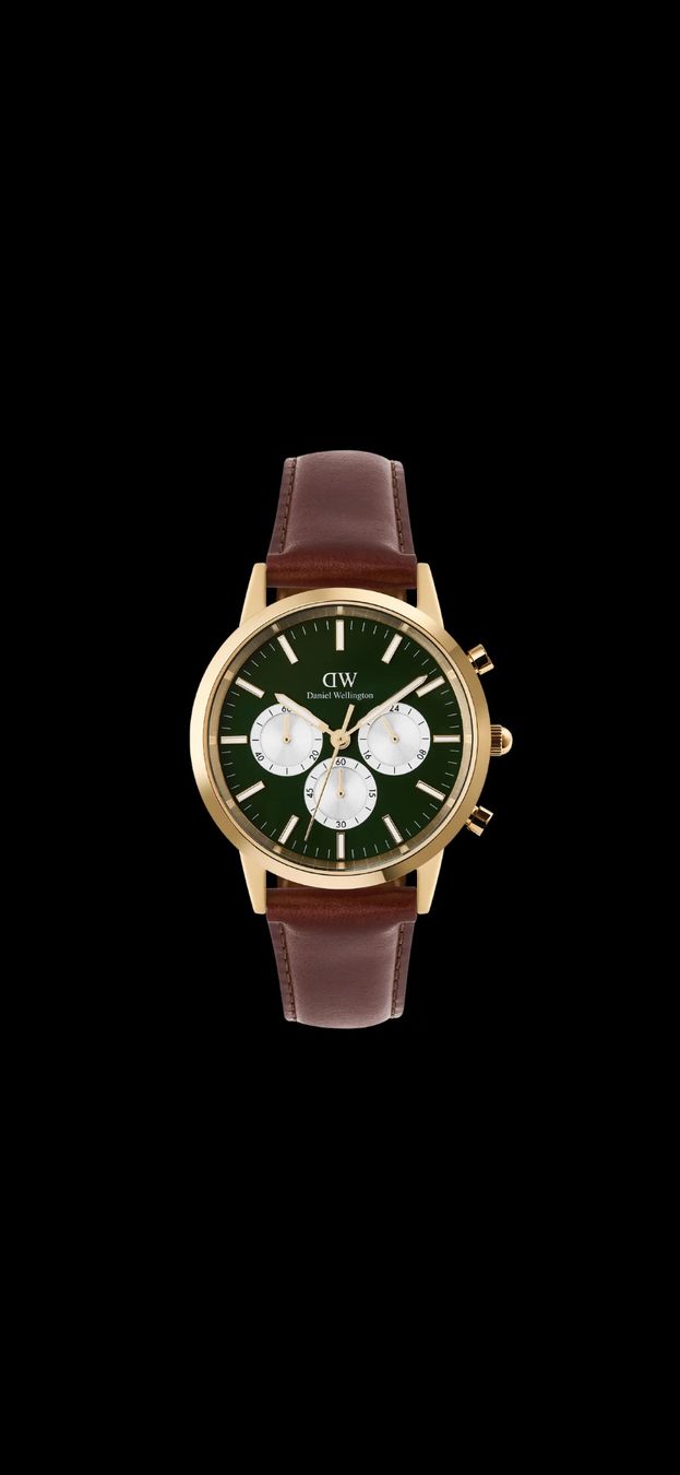 Daniel Wellington Orologi: Iconic Chronograph St Mawes Emerald Panda Gold – Usato da Zürich venduto da k_liiing