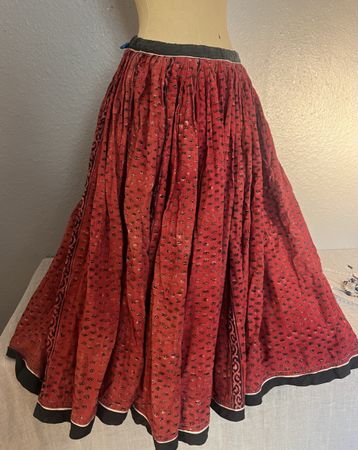 Jupe Rajasthan coton Block prints vintage 80s