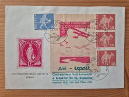 CH-Flugbeleg aus 1966 gelaufen Zustand gemäss Bilder