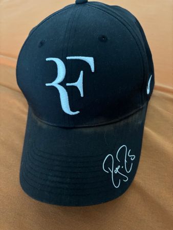 Cap Roger Federer schwarz mit Unterschrift