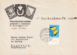 1950: Pro Juventute Nr. J137, Ersttag auf NN-Brief, ZOLLIKON