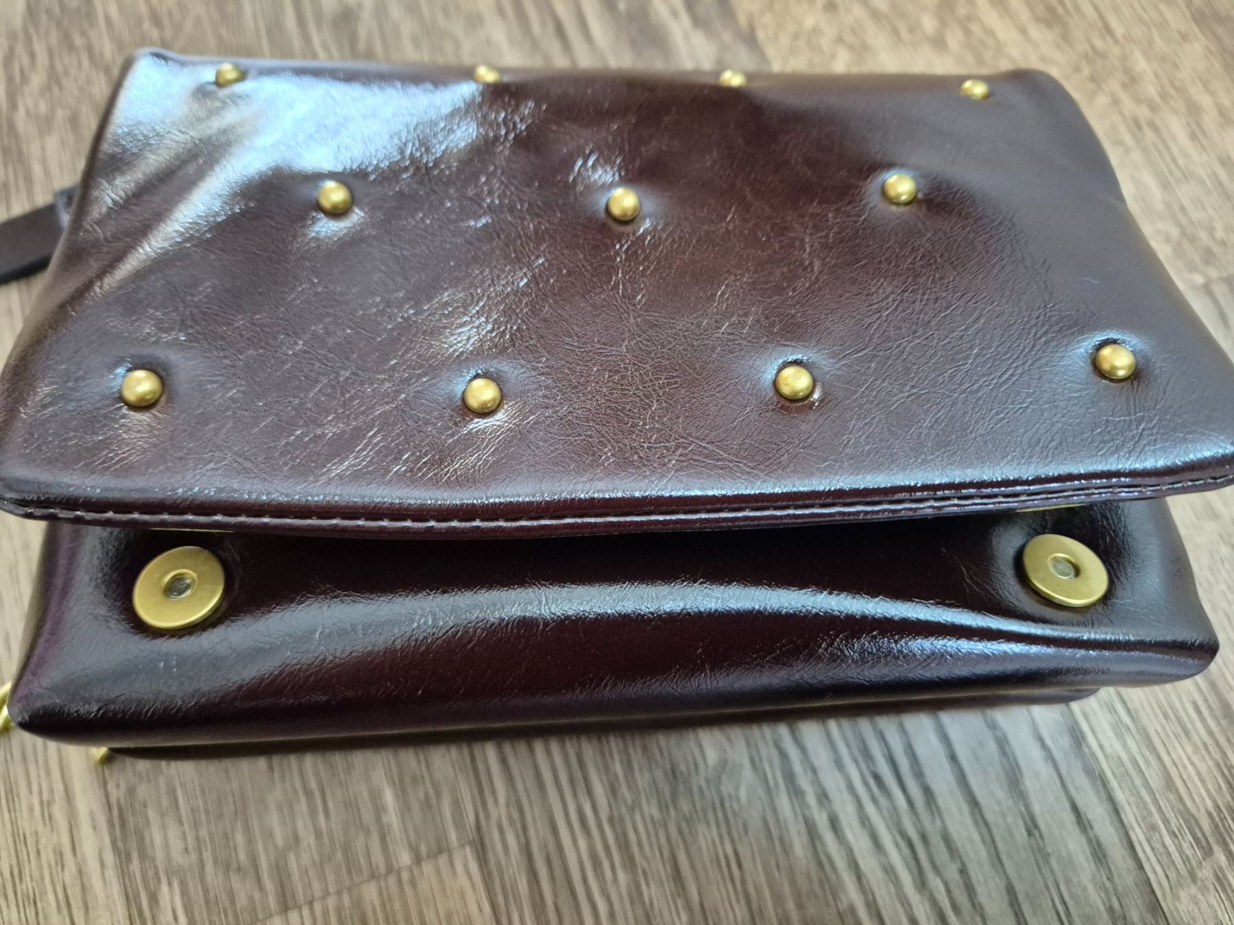 Taschen für Damen: Brown + gold crossbody bag – Gebraucht aus Zürich von monadiederich 4
