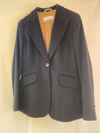 Damen-Blazer, Max Mara, Kamelhaar, schwarz, Gr.40, gebraucht
