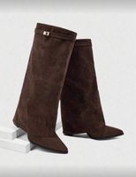 Braune fake Wildleder Damen Stiefel, Grösse 38, Top Zustand!