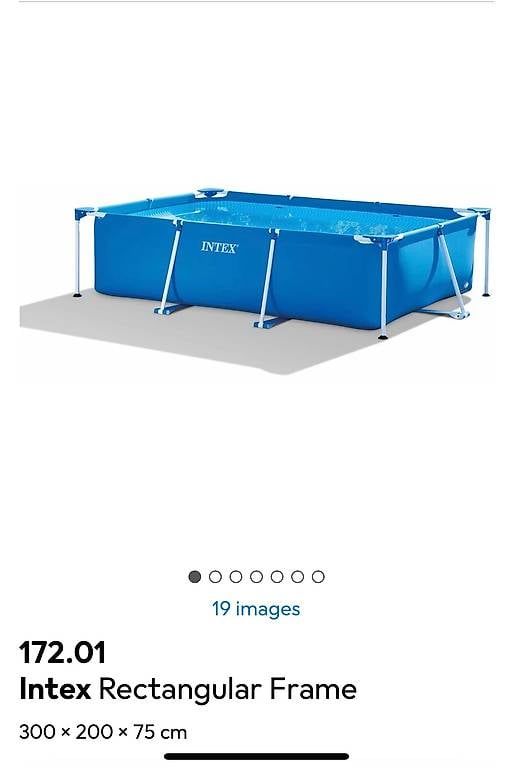 Piscines: Piscine Intex Rectangular Frame 300 x 200 x 75 cm – D'occasion à Vuiteboeuf par Melanie67