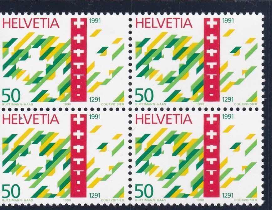 Tutti i francobolli: Postfrisch 4er Block Werbemarken 1990 – Nuovo (secondo la descrizione) da Schliern b. Köniz venduto da joni20
