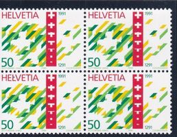 Postfrisch 4er Block Werbemarken 1990