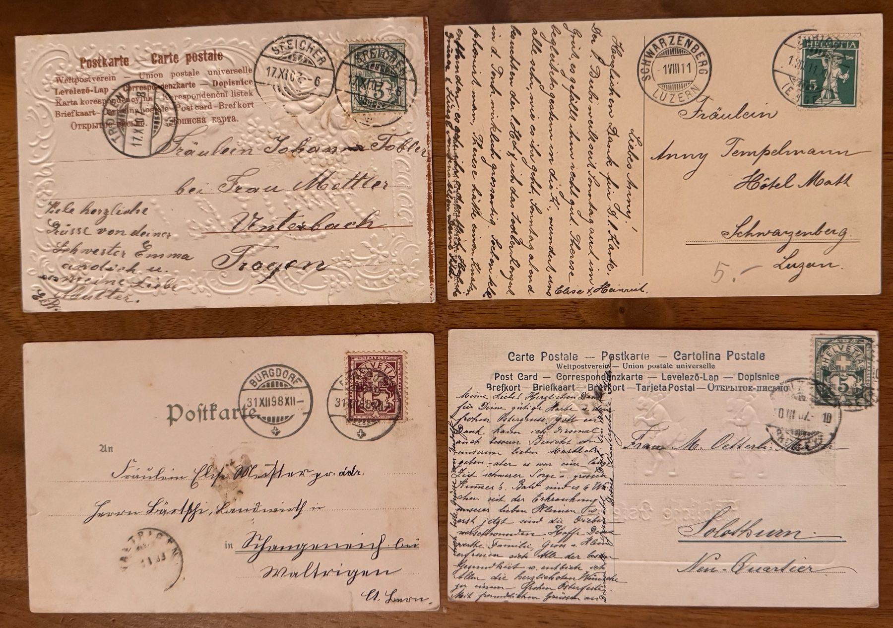 Cartoline postali: 19 Stück Alte Postkarten – Usato da Andwil SG venduto da Ariisa1234 6