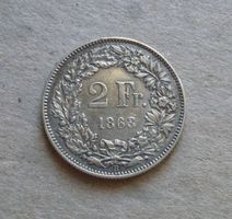 ++ 2.- Franken 1863, gute Erhaltung