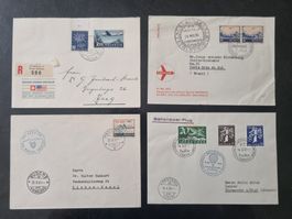 4 CH Flugpost Briefe 1939 - 1948 : KP 180.--