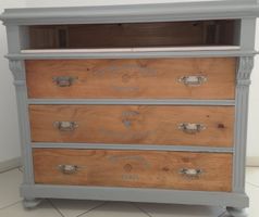 Antiker Schubladenschrank, Holz, Vintage Look
