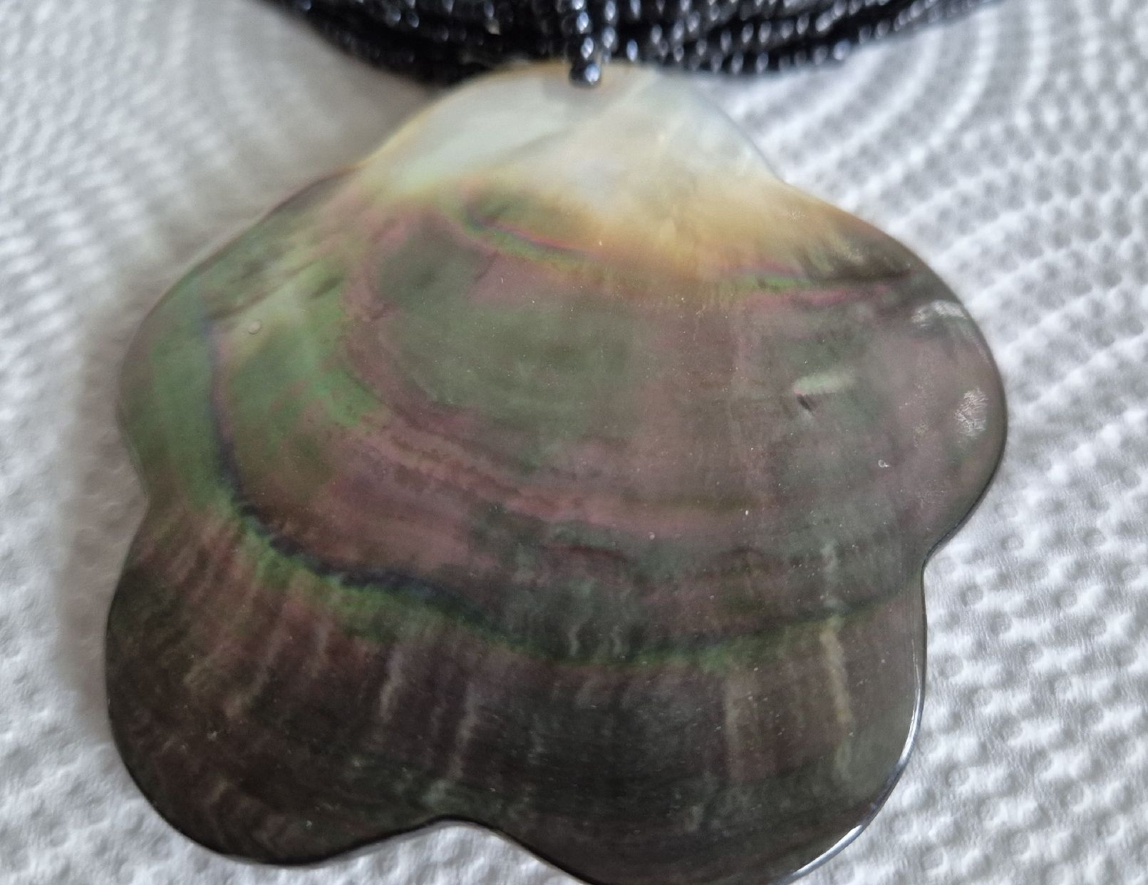 Ketten: Vintage Collier Abalone Glasperlen Boho – Gebraucht aus Illnau von Bab58blau 1