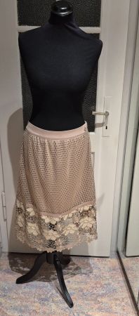 Elegante Rock mit Spitze, Beige, Grösse 36, SPORTALM