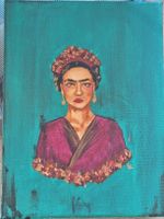 Portrait Painting Frida Kahlo - Acrylic on Canvas Gemälde