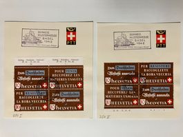 Zusammendrucke 1942, Altstoff, Kat. 254 I+II auf Briefstück