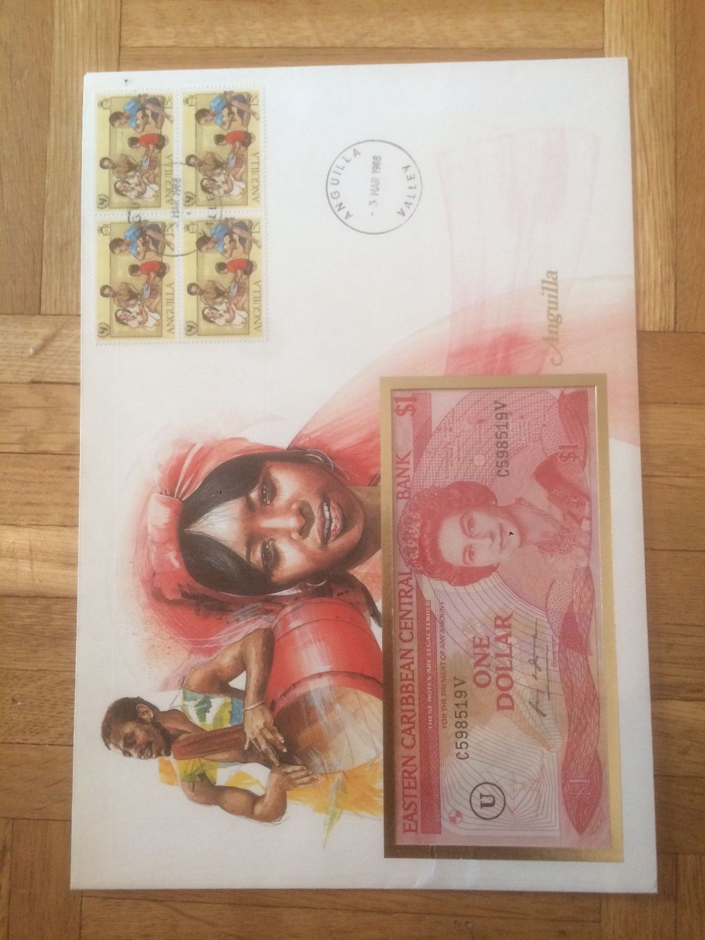 Banknoten: Banknotenbrief Anguilla – Neu und originalverpackt aus Muralto von Alex1912