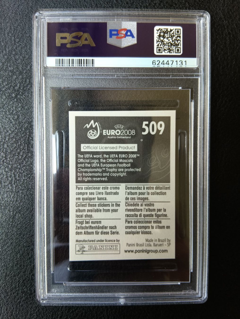 Panini Sammelbilder & Trading cards: 2008 Panini Christiano Ronaldo PSA 9 #509 – Gebraucht aus Steinen von antikesundseltenes 1