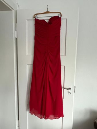 Abendkleid rot ALCIN Grösse 40  trägerlos guter Zustand