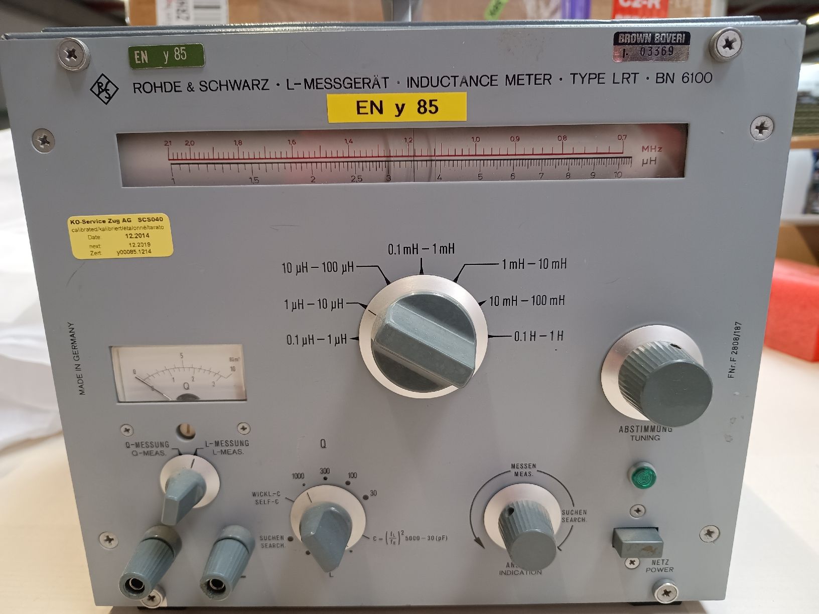 Messen: Rohde & Schwarz L-Messgerät / Inductance Meter BN 6100 – Defekt aus Döttingen von Schlei