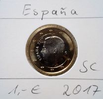 SPANIEN - 1 EURO 2017 - UNZIRKULIERT - ZUM VERVOLLSTAENDIGEN