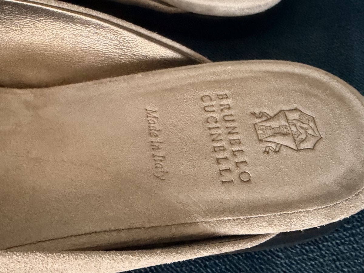 Brunello Cucinelli Damenschuhe: Mules donna Brunello Cucinelli camoscio beige – Gebraucht aus Lugano von fer_ckb9 8