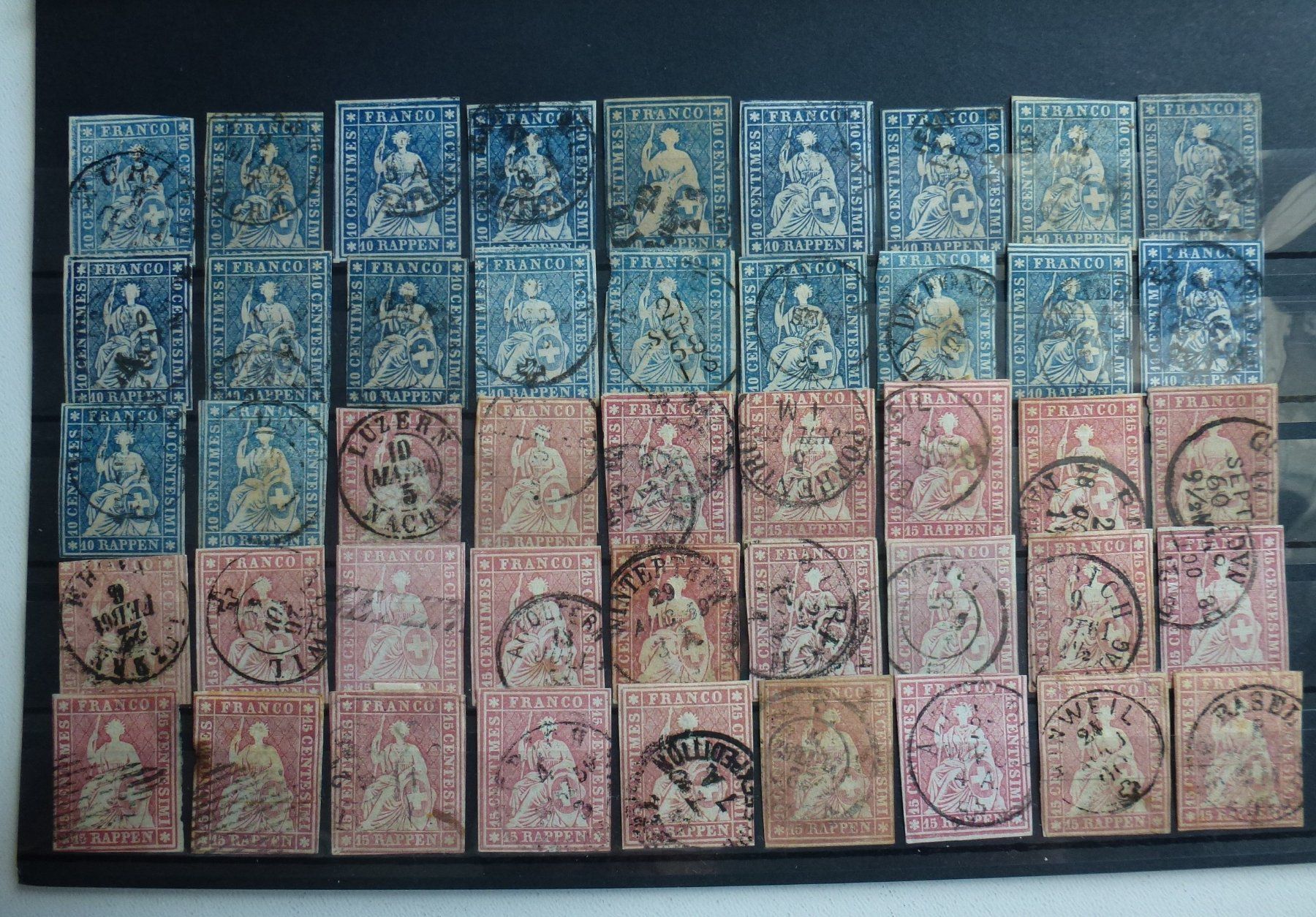 Tutti i francobolli: ++CH Briefmarkensammlung ab Post Locale, Rayons und Strubeli – Usato da Walkringen venduto da Casablanca777 5