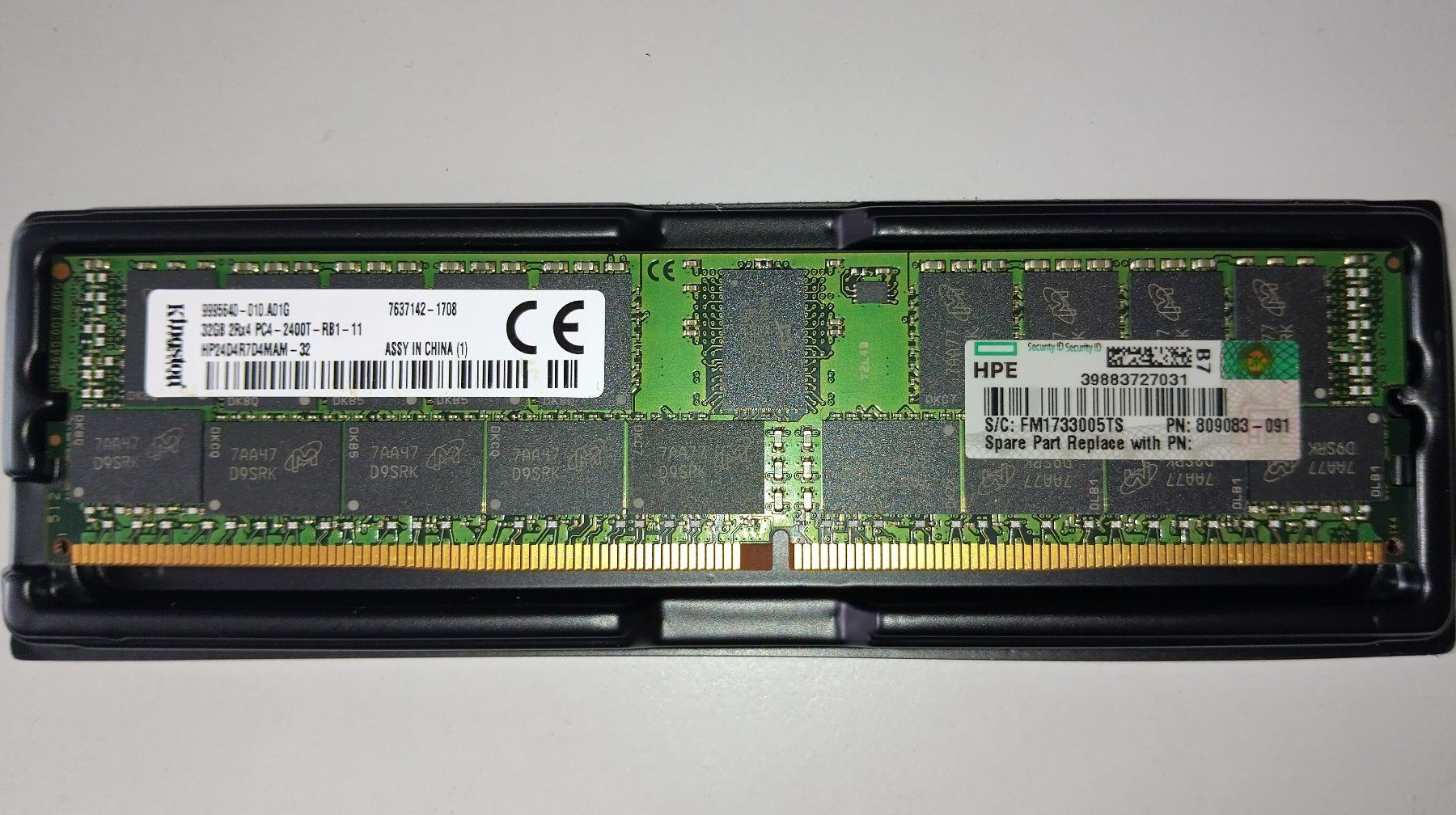 Kingston Memoria / RAM: Kingston 32GB RAM / HP24D4R7D4MAM – Usato da Luzern venduto da tEcNeC