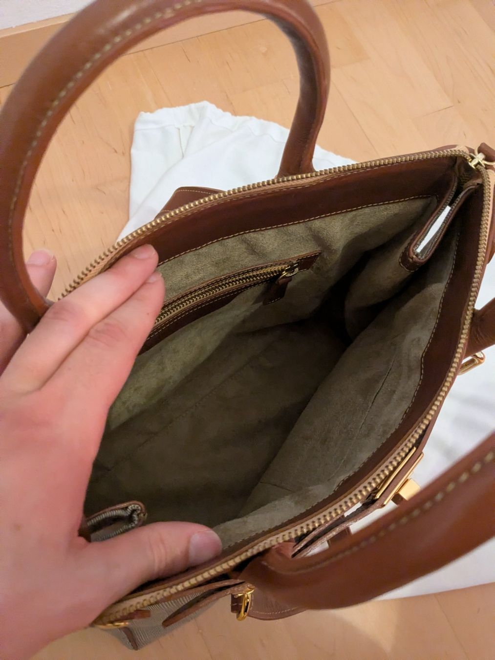 Borse da donna: Handtasche Perfect Combination braun kariert – Usato da Wettswil venduto da Hurricane444 1