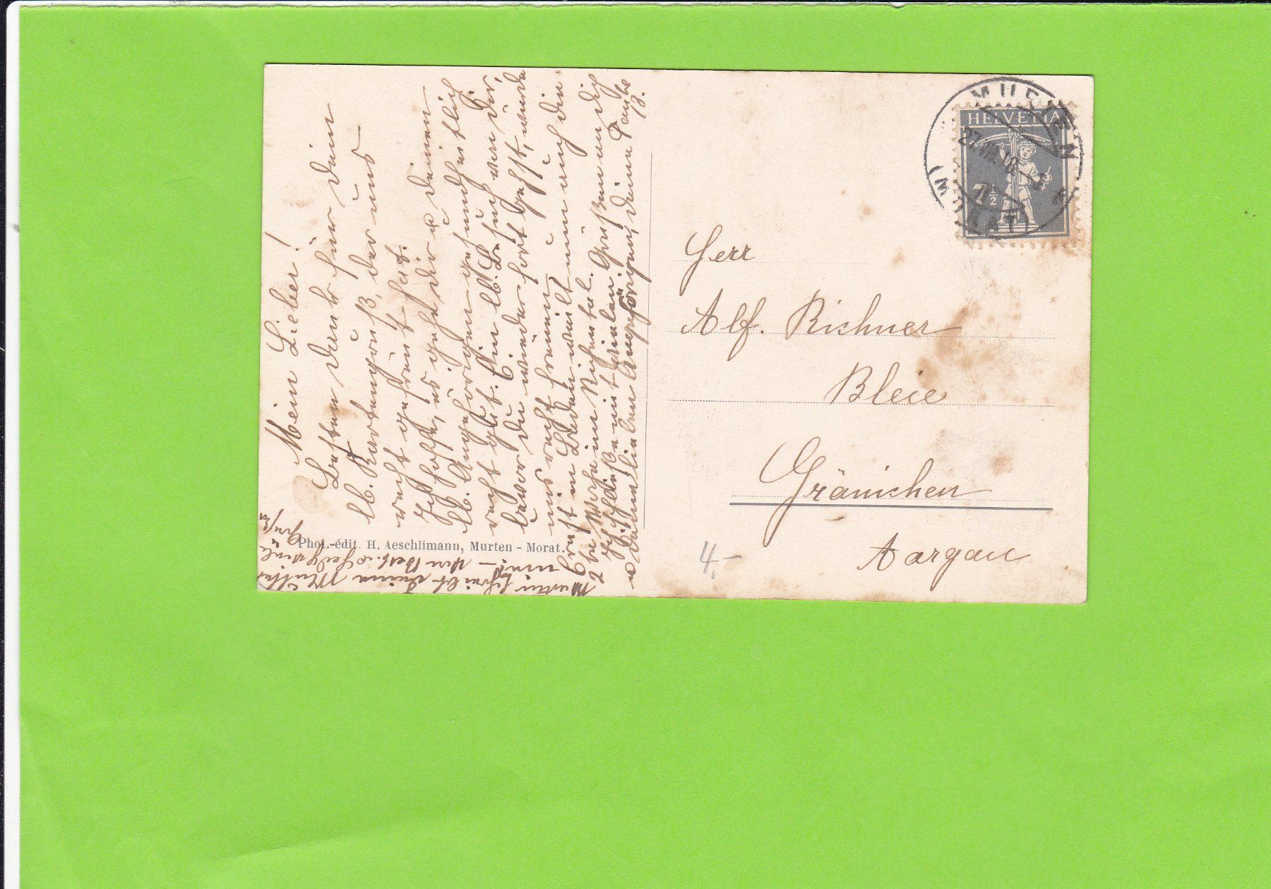 Cartoline postali: Murten-Pulverturm – Usato da St. Peterzell venduto da neckertal 1