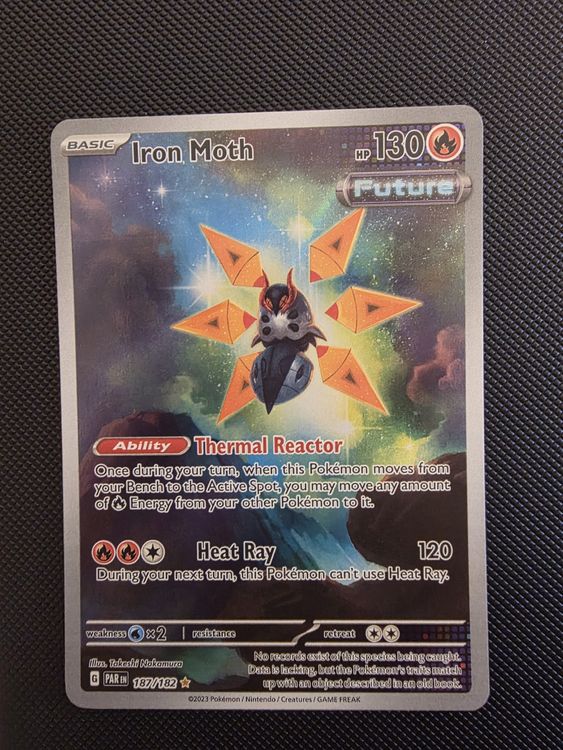 Pok mon TCG PAR Iron Moth 187 182 Neu gem ss Beschreibung In 