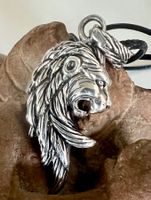 Silber 925 Löwenkopf-Anhänger – er blickt, faucht und brüllt