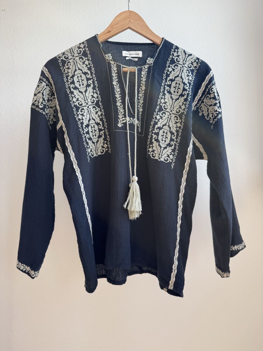 Isabel Marant Camicette: Isabel Marant Etoile embroidered tunic blouse, boho summer s – Nuovo (secondo la descrizione) da Versoix venduto da Bazanchiklovalova