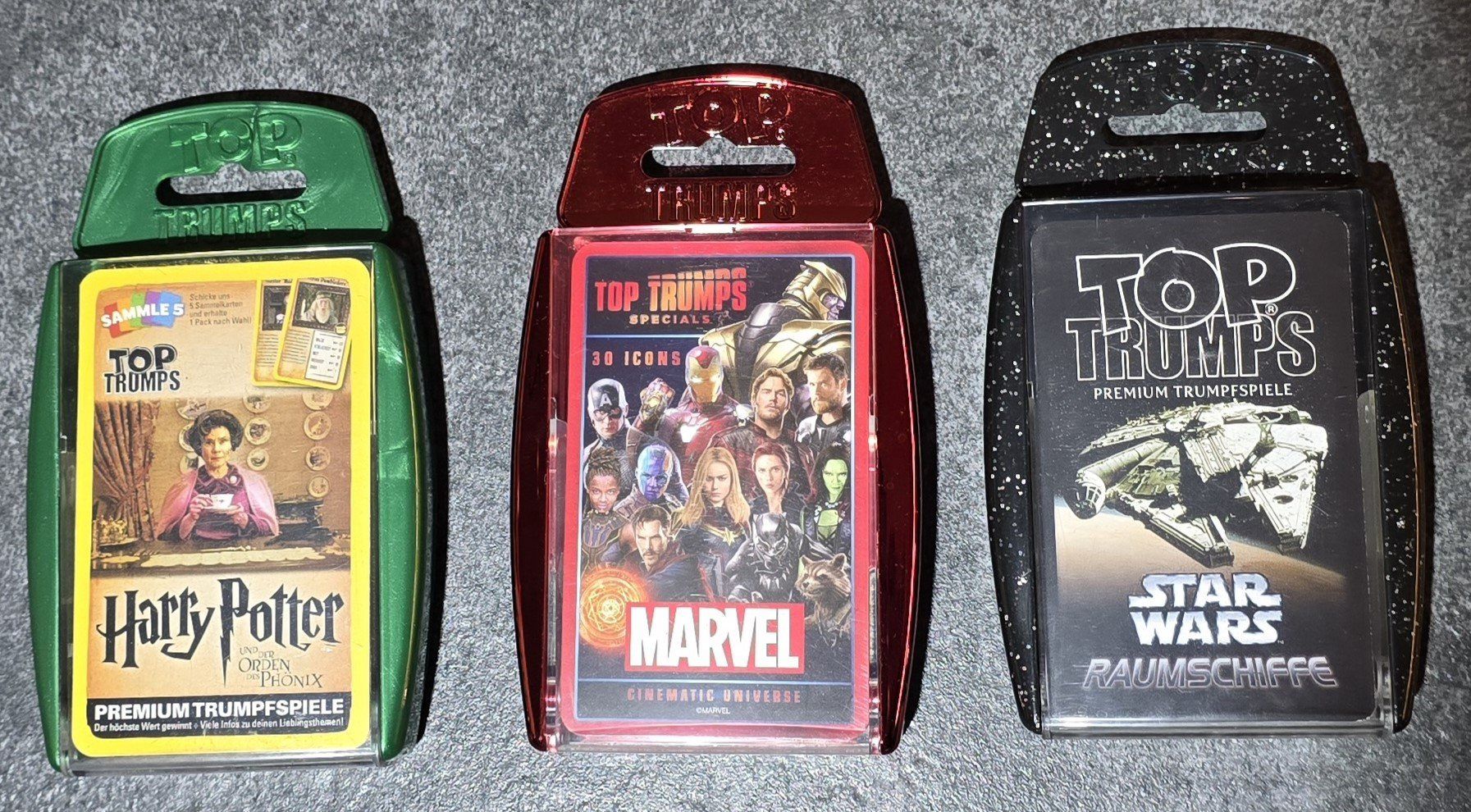 Giochi: 3 Top Trumps im Bundle - Star Wars, Harry Potter, MARVEL – Usato da Vaduz venduto da Wuehlmaus2