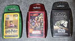 3 Top Trumps im Bundle - Star Wars, Harry Potter, MARVEL