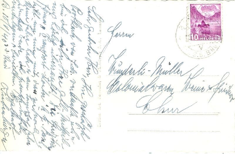 Cartoline postali: Biel - Bahnhofstrasse + 1940 – Usato da Emmenbrücke venduto da teestube 1