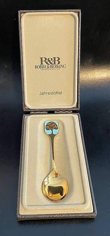 Robbe & Berking Cucchiai: Jahreslöffel 1982 Robbe und Berking – Usato da Schaffhausen venduto da mar_hs6z
