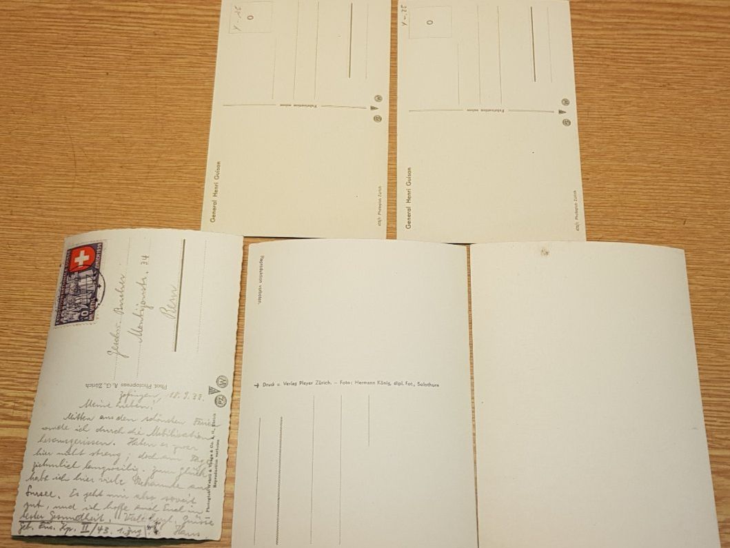 Cartoline postali: 5 Foto und Ansichtskarten General Guisan – Usato da Schöftland venduto da Topdeal4 3