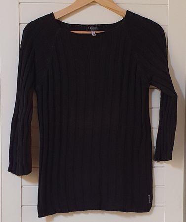 Schwarzer ARMANI Jeans Strickpullover, it.Gr.44