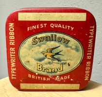 Antike Blechdose Farbband SWALLOW BRAND