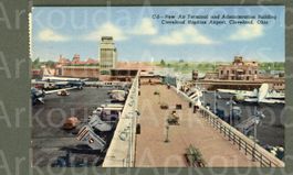 AK color Airport Cleveland Ohio USA, New Terminal ≈ 1958