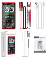 Digitales Multimeter mit Touchscreen, USB-Aufladung (rot)