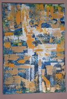 Leuchtendes abstraktes Gemälde, Original handmade 50×70