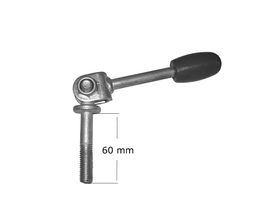 Knebel für Stützradhalter Klemmhalter Rohr 48mm M12 Klappbar