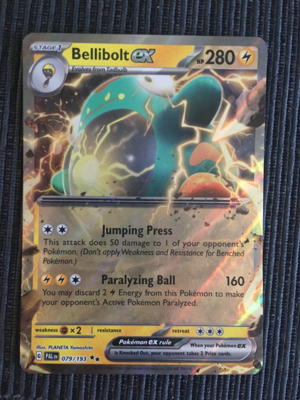 Pokémon Sammelbilder & Trading cards: Pokemon Paldea Evolved Bellibolt EX – Neu (gemäss Beschreibung) aus Wabern von Collectfun