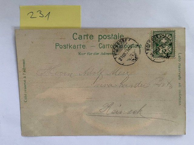 Ansichtskarten: Alte Postkarte Matterhorn, vermutlich 1908 – Gebraucht aus Niederwil AG von dahu75 1